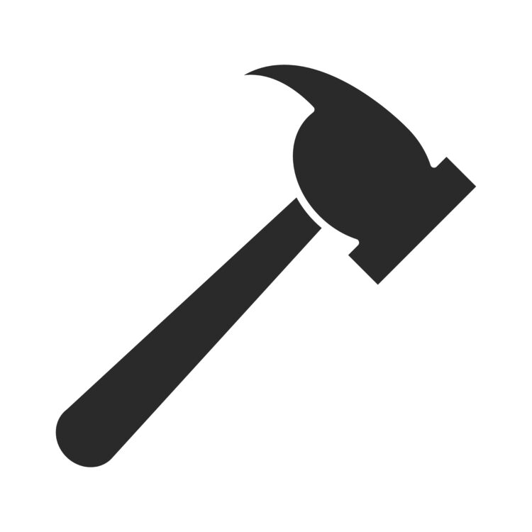 Symbol von einem Hammer